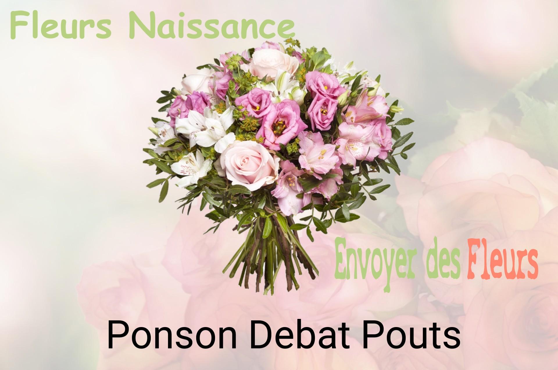 Bouquet de fleurs de naissance livré à Ponson-Debat-Pouts