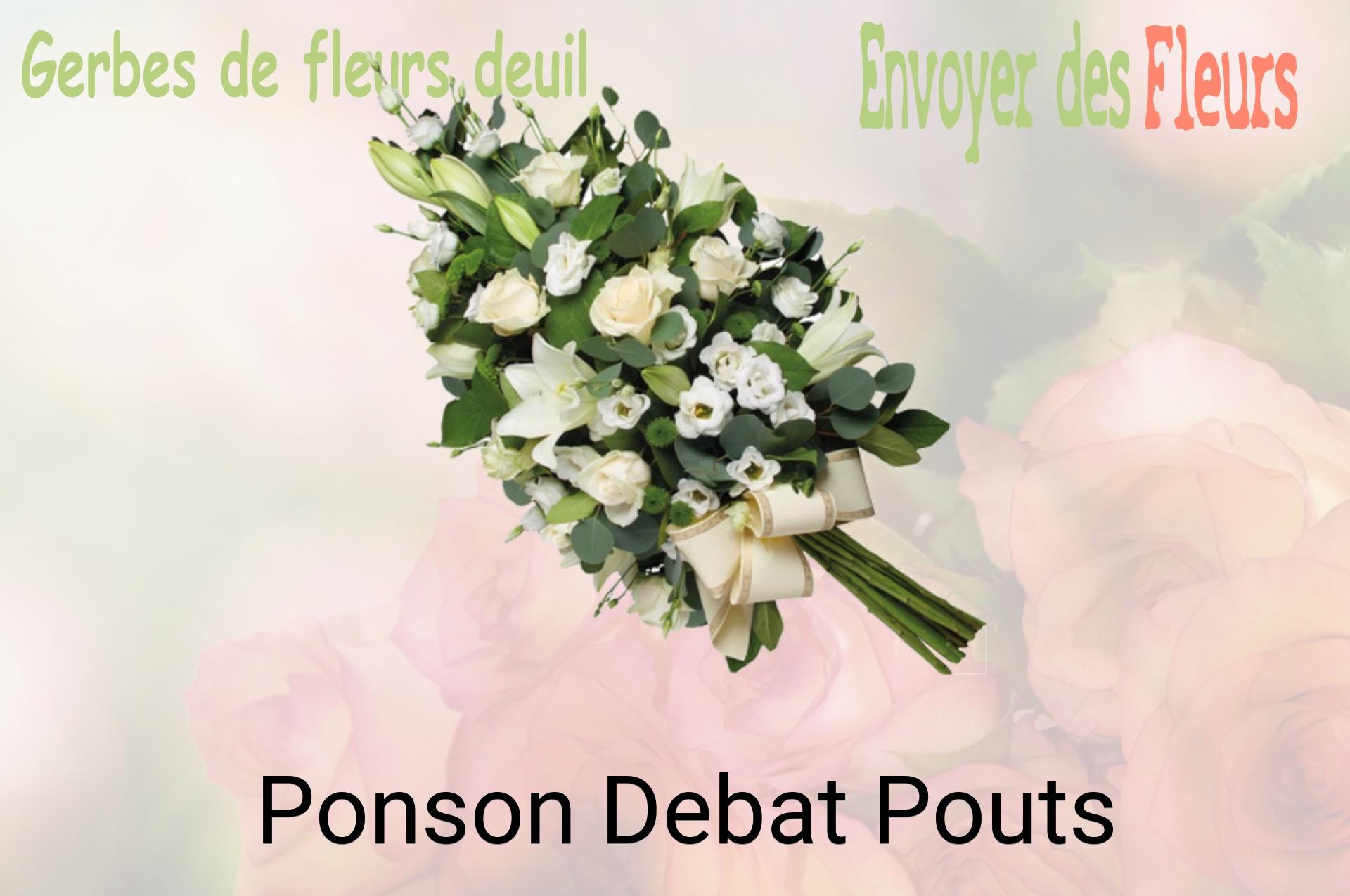 Gerbe de fleurs de deuil livrée à Ponson-Debat-Pouts
